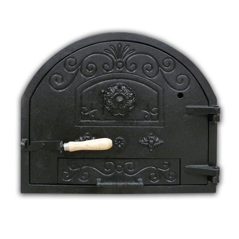 Arqueológico El principio diferencia Puerta de hierro fundido para hornos de leña de más de 85cm.